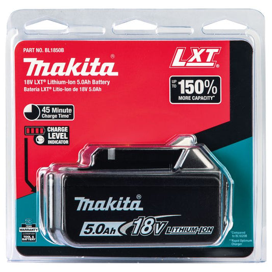 Makita 18V 5.0Ah LXT Lithium-Ion Battery BL1850B – Genuine Rapid Charge
