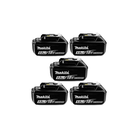 Makita 18V LXT 5.0Ah Lithium-Ion Battery – 5-Pack, Rapid Charging